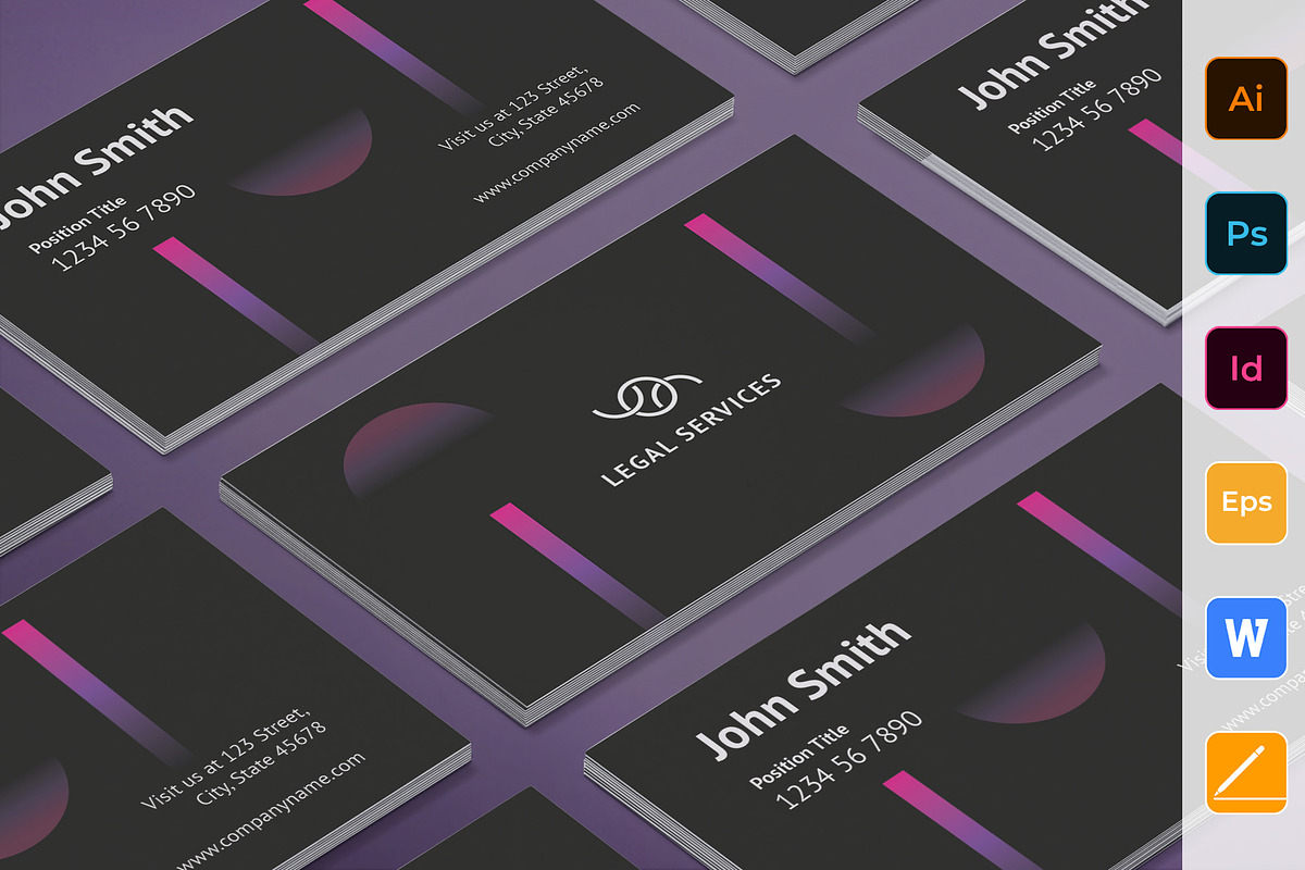Law Company Business Card in Business Card Templates - product preview 8