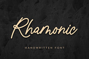 Rhamonic handwritten font