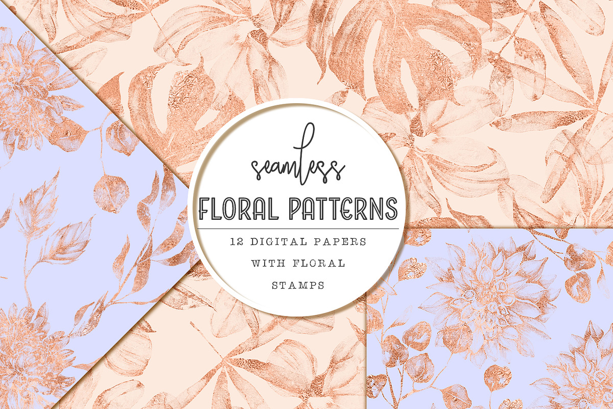 12 Seamless rose gold patterns in Patterns - product preview 8