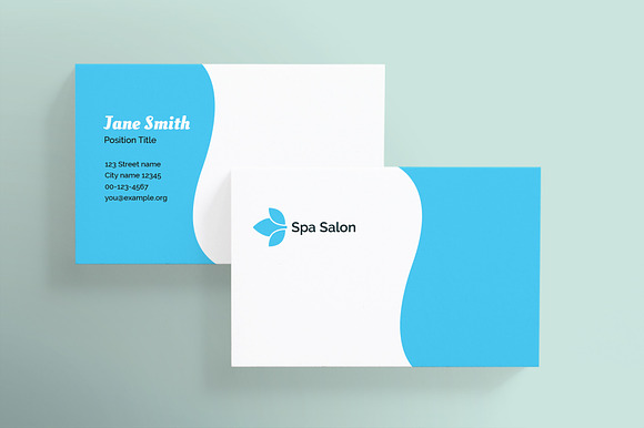 Spa Salon Business Card in Business Card Templates - product preview 1