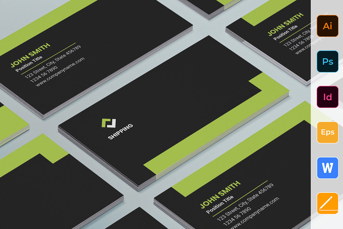 Shipping Business Card in Business Card Templates - product preview 8