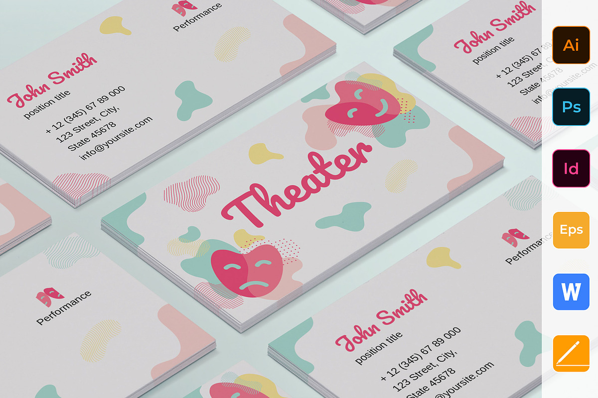 Theater Business Card in Business Card Templates - product preview 8
