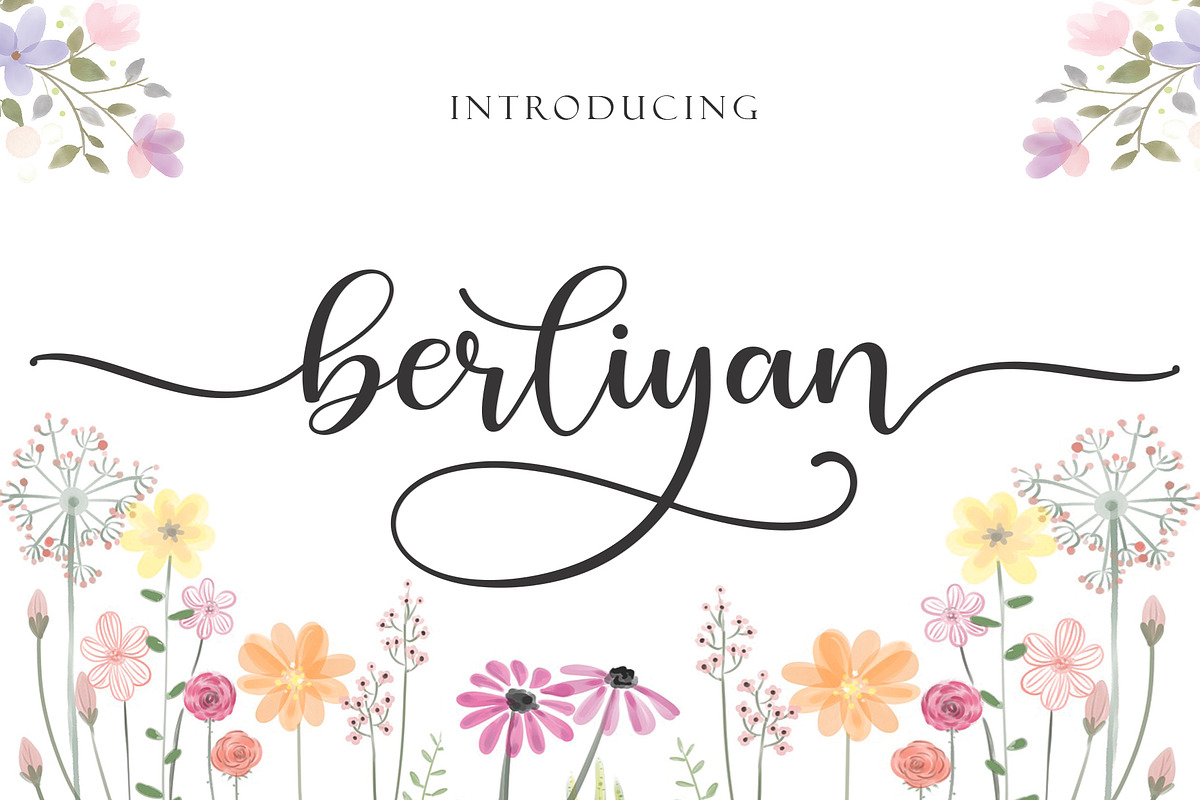 Berliyan script in Script Fonts - product preview 8