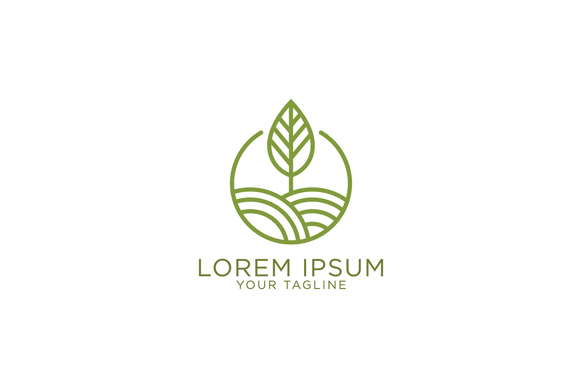 Minimalist Landscape of Leaves Logo in Logo Templates - product preview 8