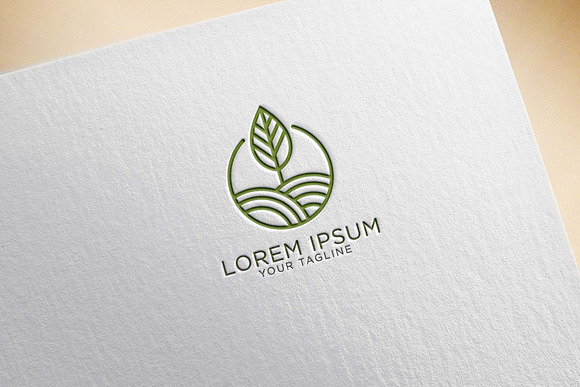 Minimalist Landscape of Leaves Logo in Logo Templates - product preview 1
