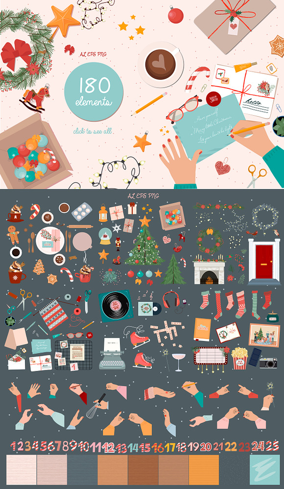 Christmas Advent Calendar in Illustrations - product preview 1