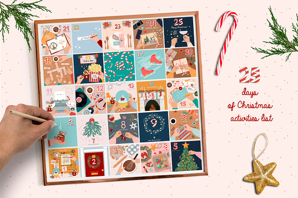 Christmas Advent Calendar in Illustrations - product preview 2