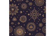Pattern with Sacred Geometry Forms
