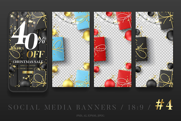 Promotion Social Media Banners in Instagram Templates - product preview 4