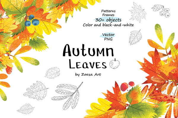 Autumn Leaves - patterns, frames