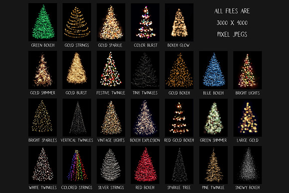 Christmas tree bokeh overlays in Objects - product preview 4