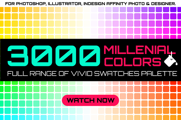 3000 millenial color swatches set