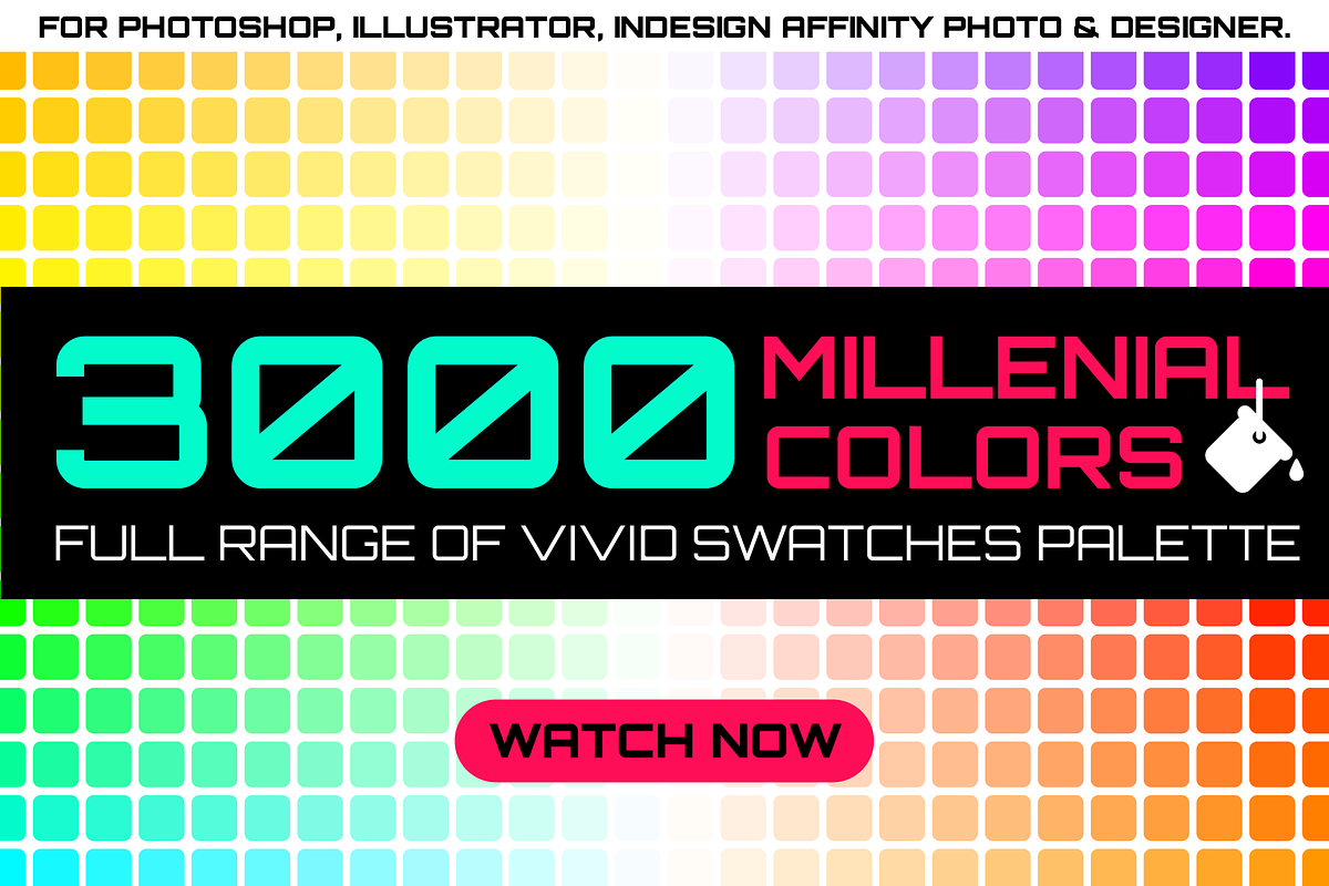 3000 millenial color swatches set in Add-Ons - product preview 8