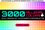 3000 millenial color swatches set