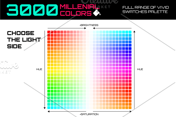 3000 millenial color swatches set in Add-Ons - product preview 2
