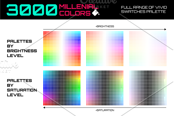 3000 millenial color swatches set in Add-Ons - product preview 4
