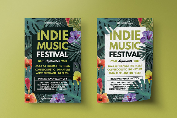Tropical Music Flyer in Flyer Templates - product preview 1