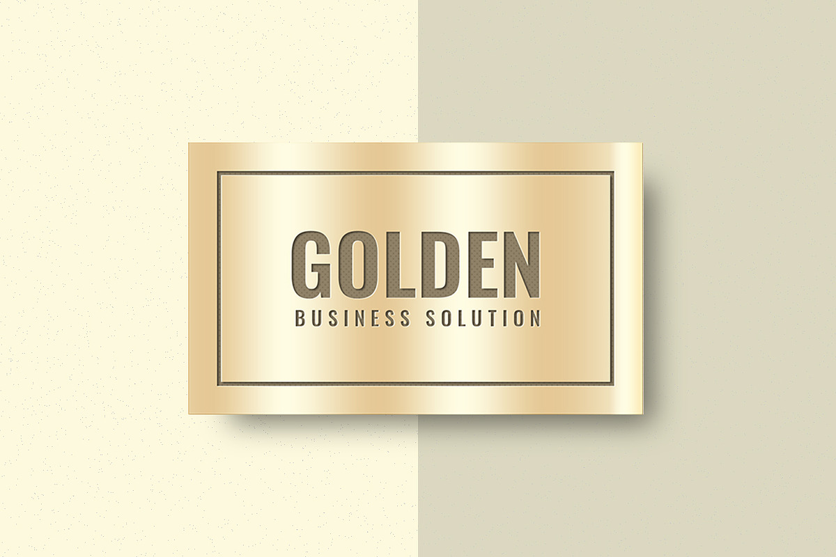 Business Card and Mockup-Golden in Business Card Templates - product preview 8