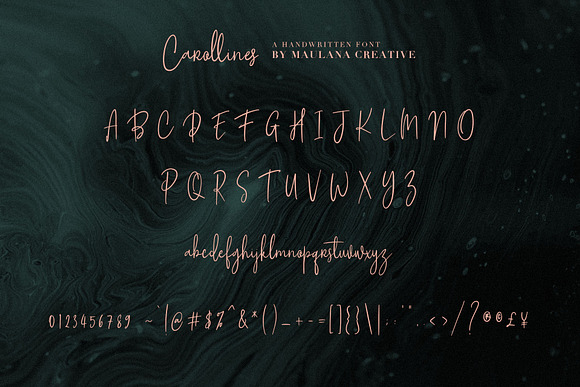 Carollines Script Font in Script Fonts - product preview 6