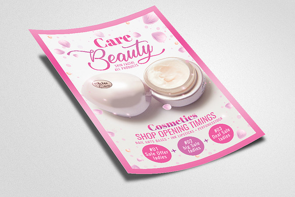 Beauty Make-Up Cosmetic Flyer in Flyer Templates - product preview 1