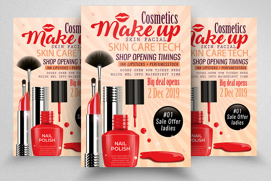 Cosmetic Product Flyer Template