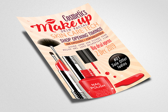Cosmetic Product Flyer Template in Flyer Templates - product preview 1