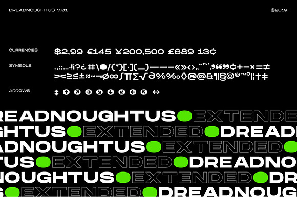 50% off | Dreadnoughtus Extended in Display Fonts - product preview 3