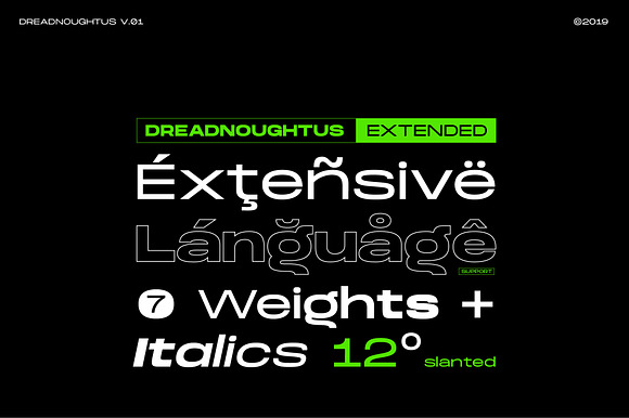 50% off | Dreadnoughtus Extended in Display Fonts - product preview 4