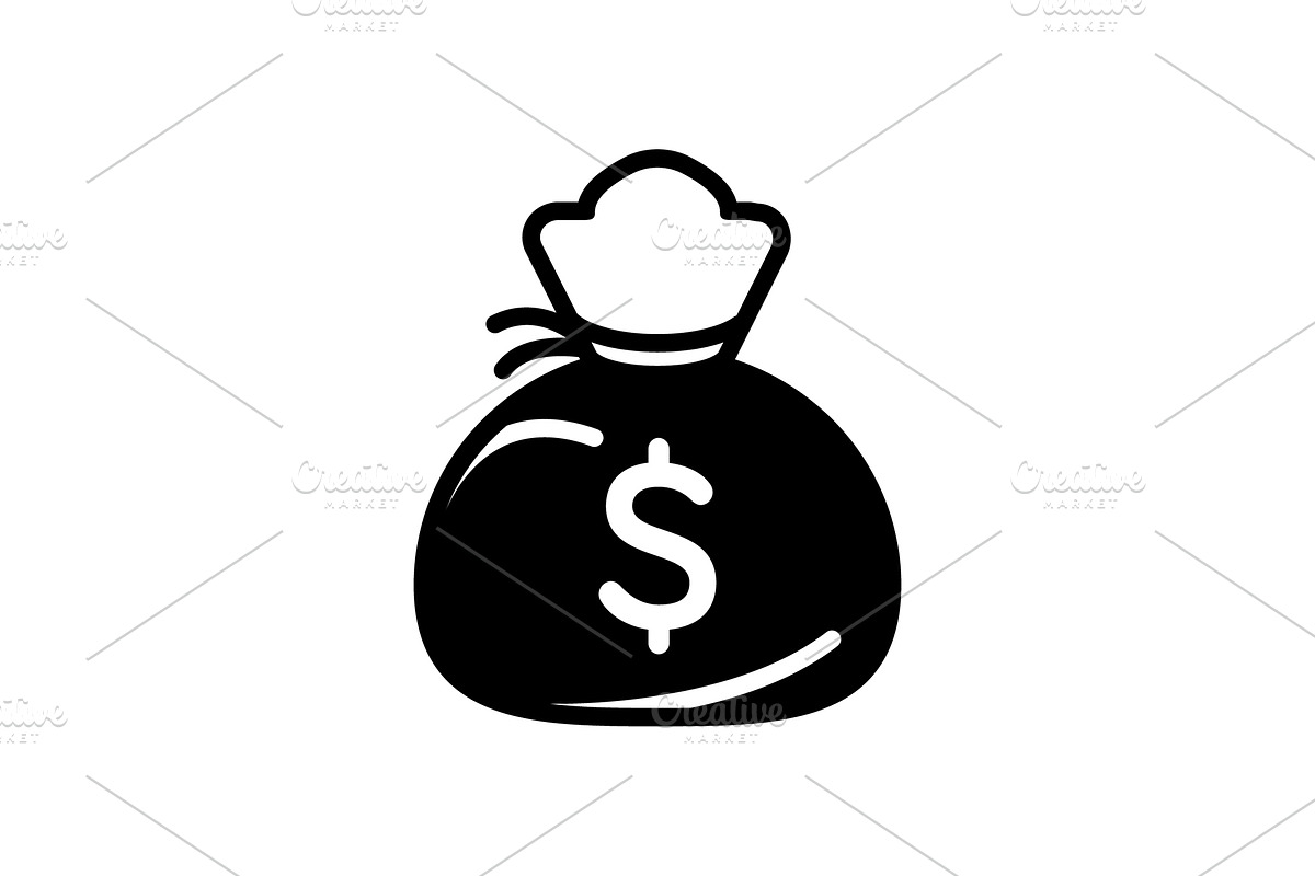 Money bag icon in Icons - product preview 8