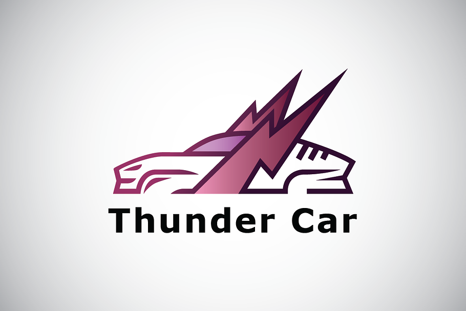 Winged Thunder Car Logo Template in Logo Templates - product preview 8