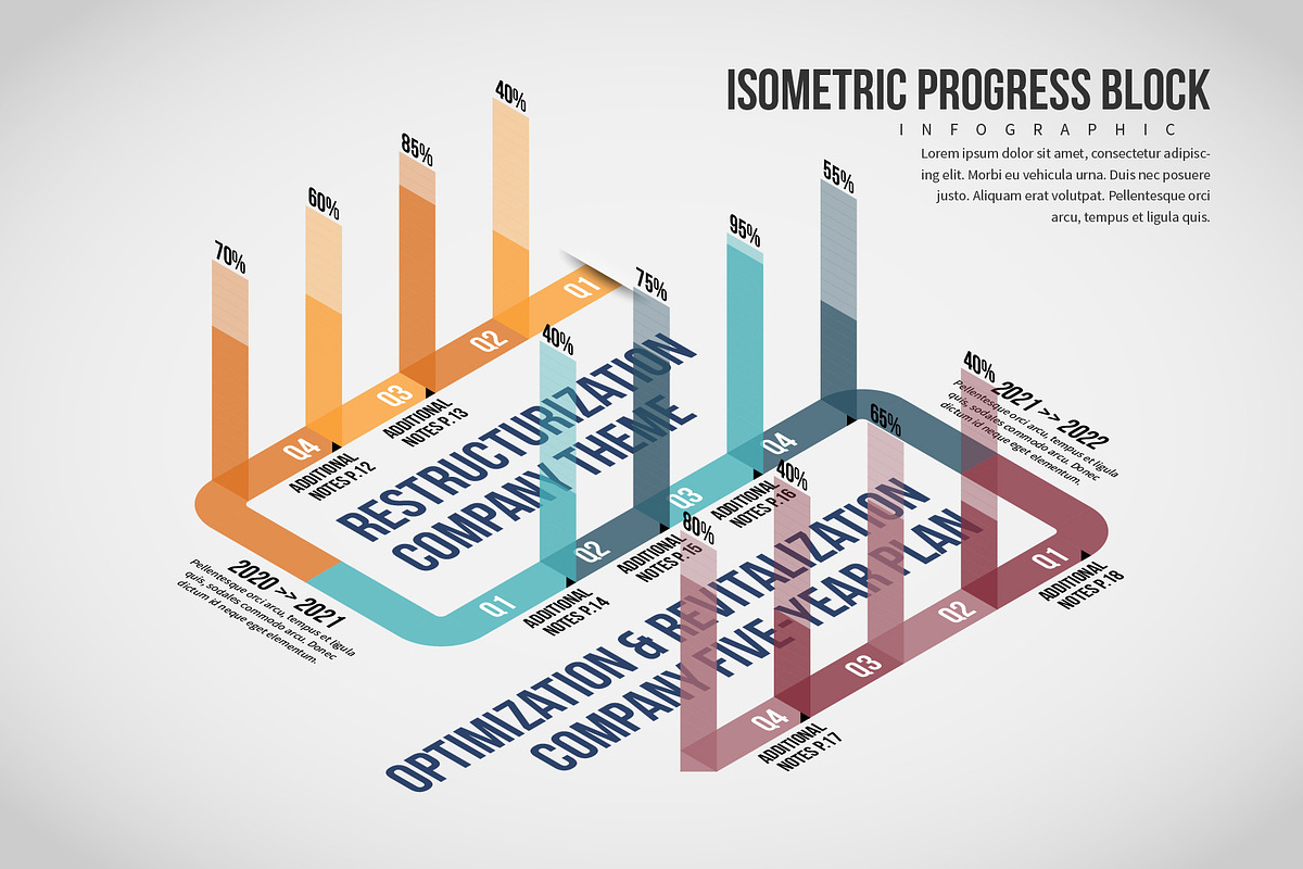 Progress Block Infographic in Web Elements - product preview 8