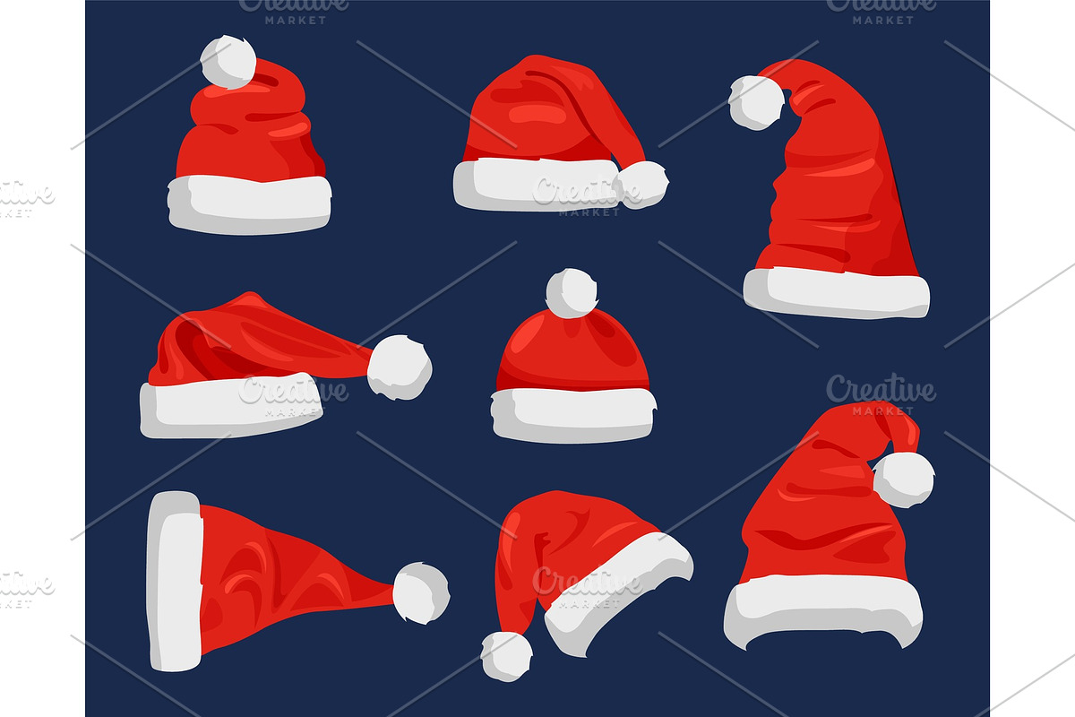 Hat of Santa Claus Closeup Vector in Objects - product preview 8
