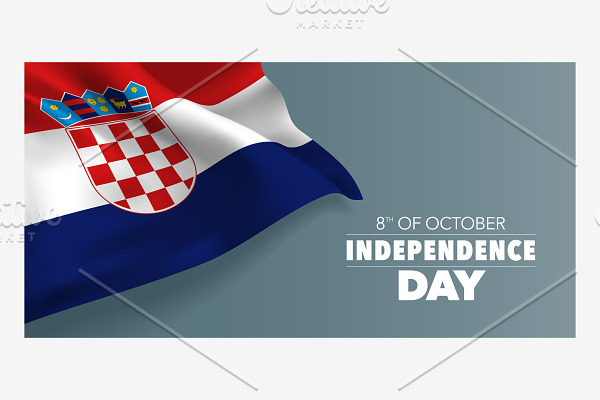 Croatia independence day vector
