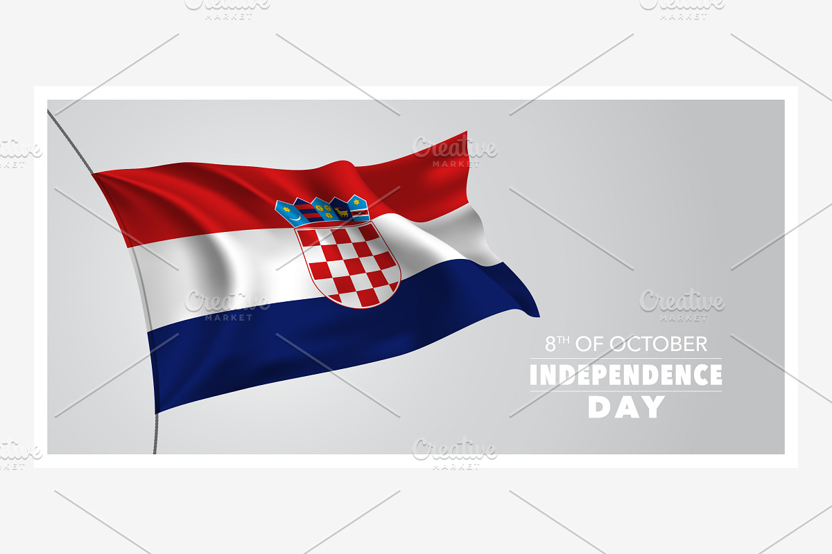 Croatia independence day vector in Illustrations - product preview 8