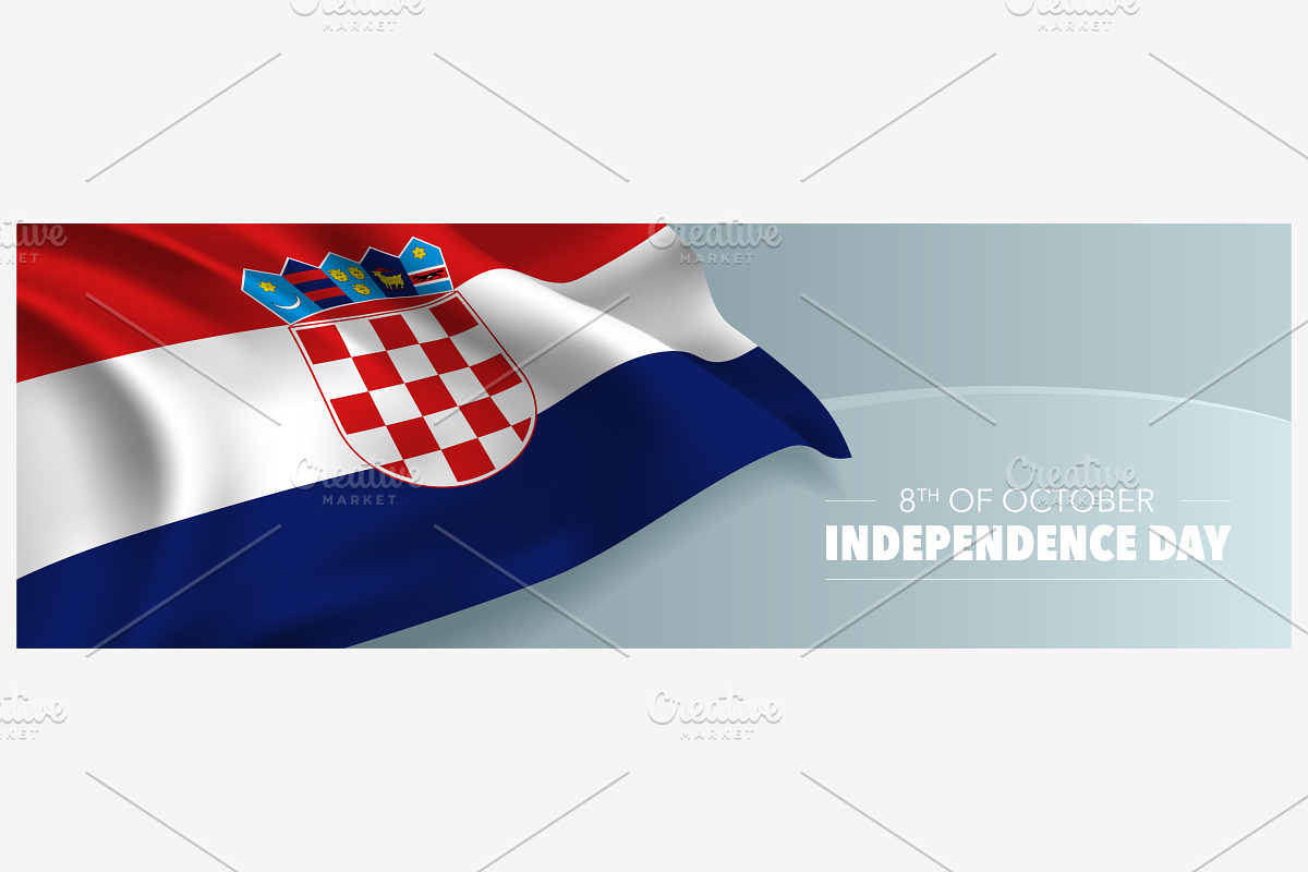 Croatia independence day vector in Illustrations - product preview 8