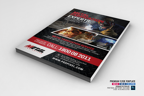Metal Fabrication Services Flyer in Flyer Templates - product preview 4
