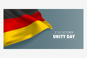Germany unity day vector card