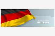Germany unity day vector banner