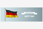 Germany happy unity day vector banne