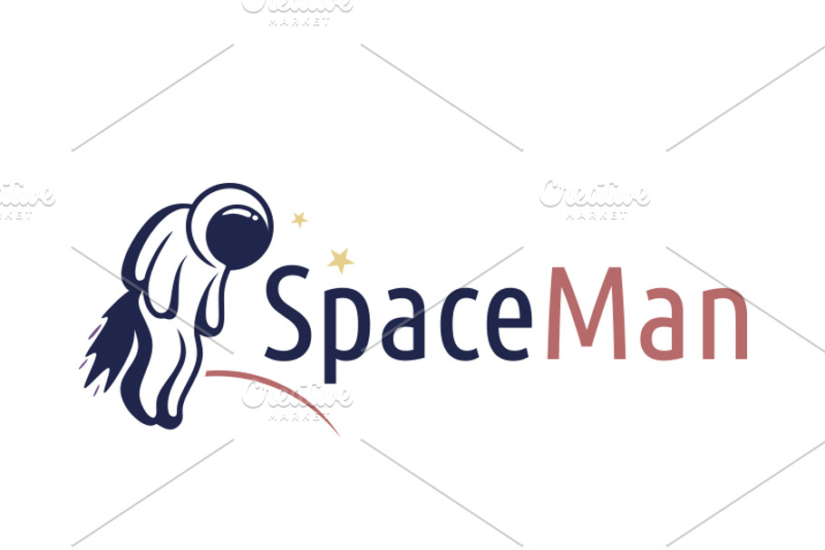 Space Man Logo Template
