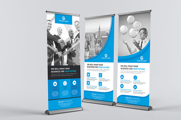 Business Roll-up Banners in Flyer Templates - product preview 2