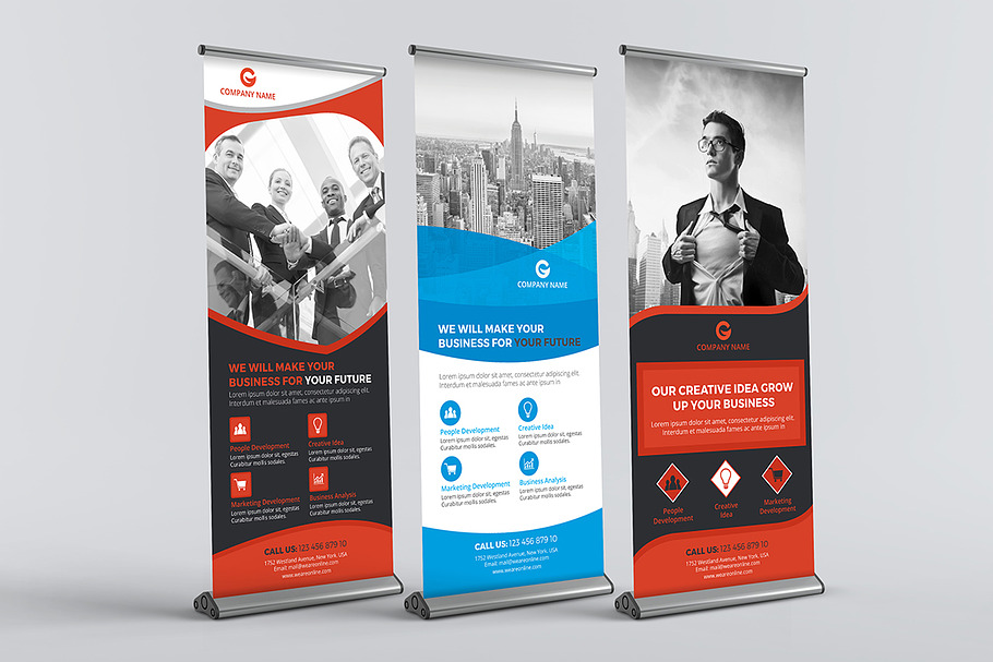Corporate Roll-up Banners in Flyer Templates - product preview 8