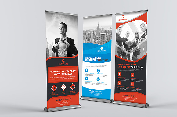 Corporate Roll-up Banners in Flyer Templates - product preview 2