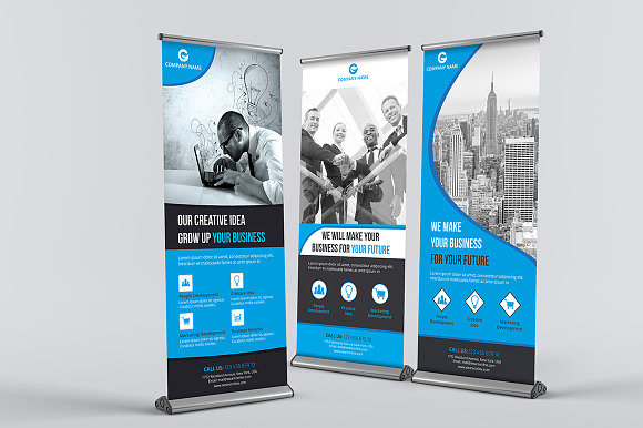 Business Roll-up Banners in Flyer Templates - product preview 2