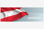 Austria happy national day vector