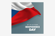 Czech Republic independence day vect