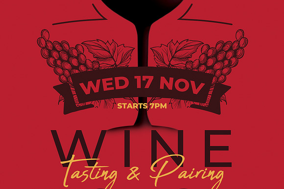 Wine Tasting Flyer Template in Flyer Templates - product preview 2