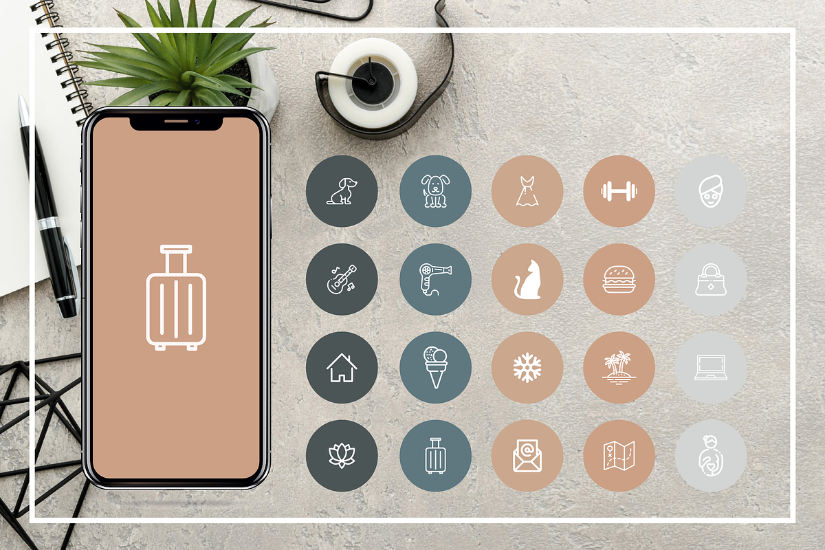 Sunburnt Sea-Instagram Cover Icons in Icons - product preview 8