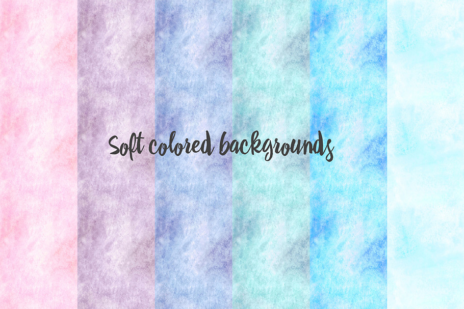Seamless watercolor backgrounds set