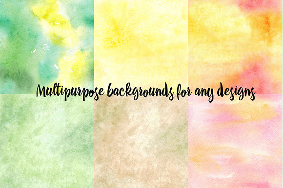 Seamless watercolor backgrounds set in Patterns - product preview 1
